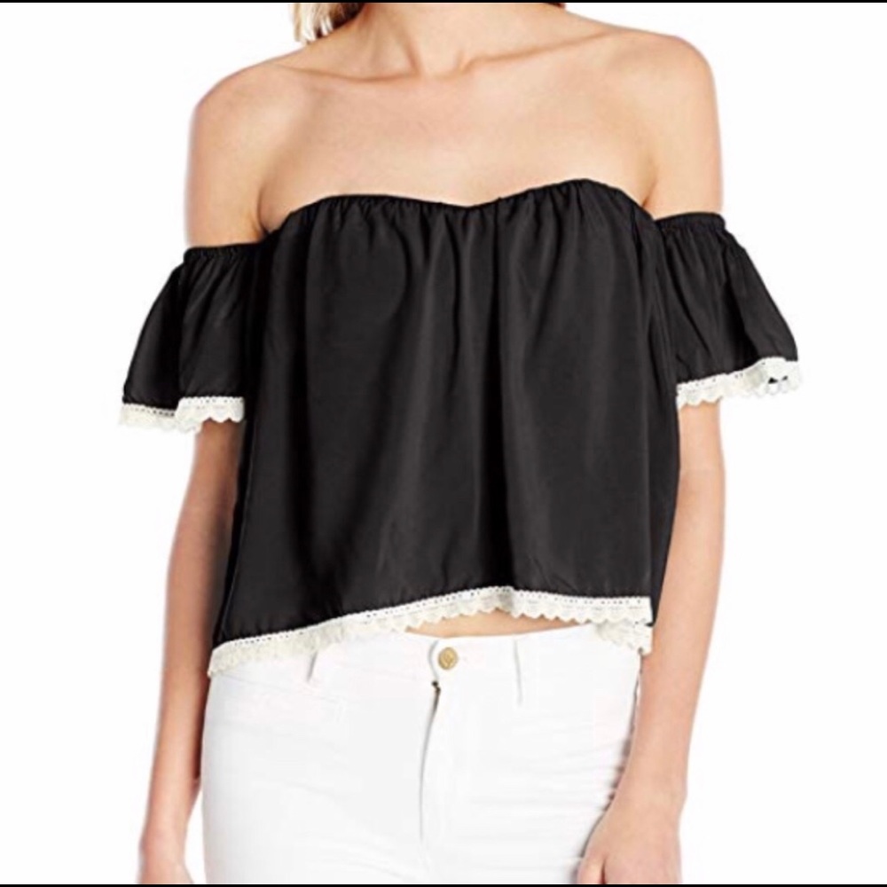 Flying Tomato Anthropologie Off Shoulder Crop Top